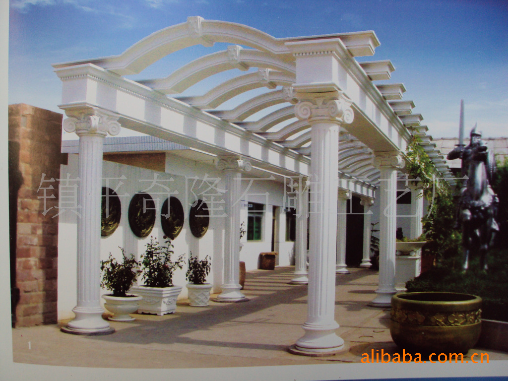 南阳汉白玉青石石凉亭,花架走廊等园林凉亭石