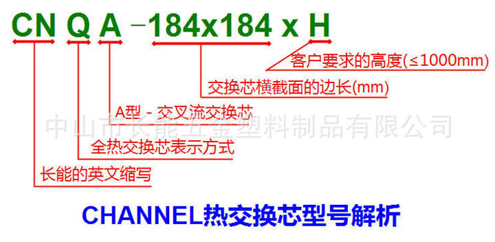 【交叉流全热交换芯CNQA-184x184xH\/新风交