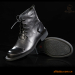 热销英伦风马丁靴K2015 黑色、棕色 女款休闲手工皮鞋-凯萨罗帝