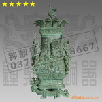 钟鼎青铜器|仿古青铜器|商务会议外事礼品|家居摆件|莲鹤方壶