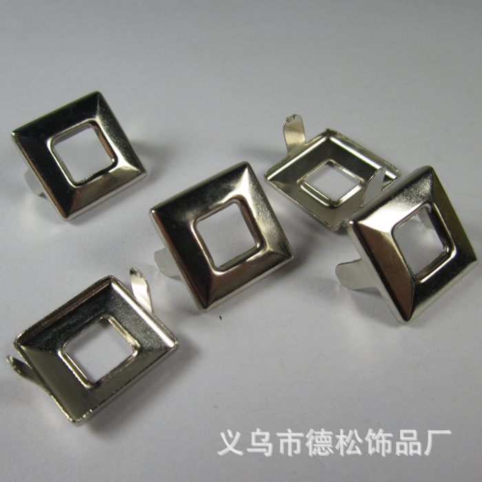 供应四方钉服装辅料,环保多边两脚钉,金属两爪扣
