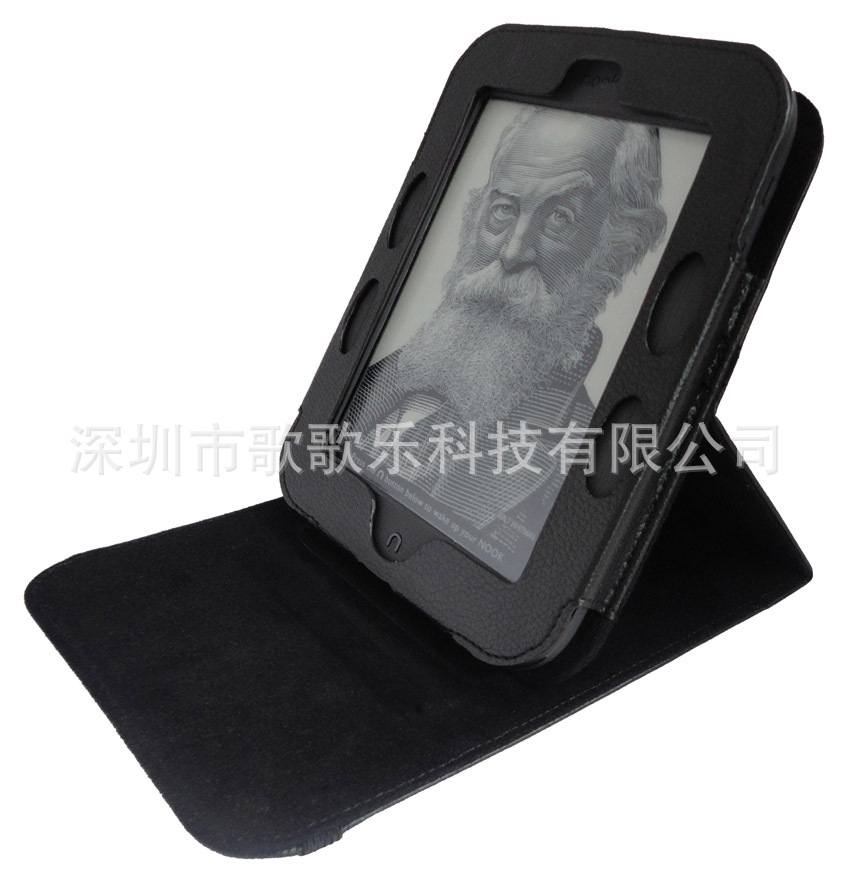 【Nook Simple Touch,Nook2电子书黑色皮套 (