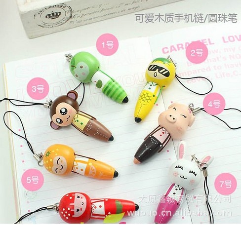 创意小商品100元混批の杂物木制卡通动物随身