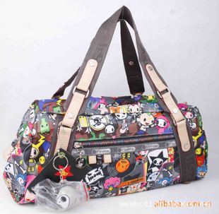 2473力士,Lesportsac,保原单精品灰色公仔-孙俪同款梯形单肩包