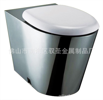 【驭圣】304不锈钢直身落地连体带洗手盆马桶/座便器 JS-A130