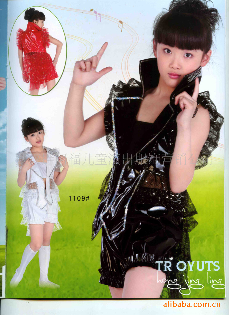 批发儿童舞蹈服装D1109#<em>大版</em>/<em>女童</em>街舞装/酷