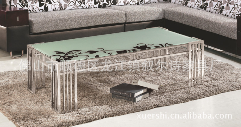 现代简约家具茶几\/客厅配套茶几\/不锈钢家具图