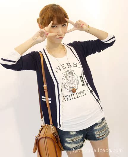 秋装<em>开衫</em> <em>外贸</em>日韩<em>针织</em>衫 <em>批发针织</em>衫 短款学院