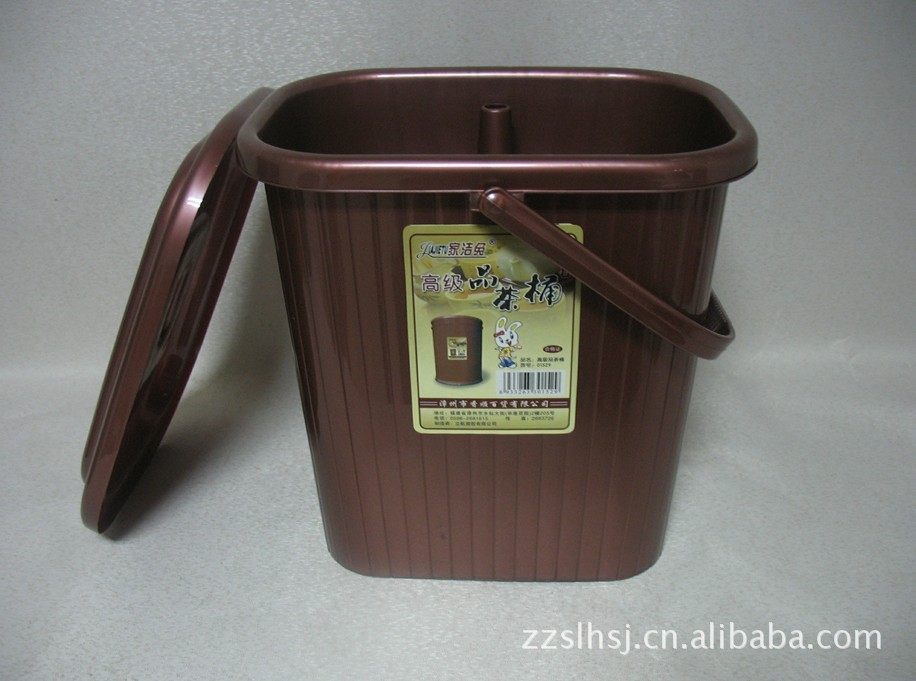 方形高級茶桶、茶渣桶、茶具、茶葉市場、塑料制品、家居百貨