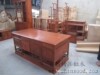 红木家具办公桌,非洲花梨木办公桌,仿古花鸟办公桌