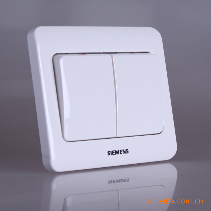 【西门子远景雅白二开单控开关】