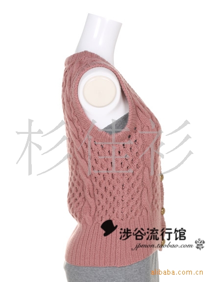 批发采购女式<em>马甲</em>背心-复古学院风<em>编织</em> <em>马甲</em> 背