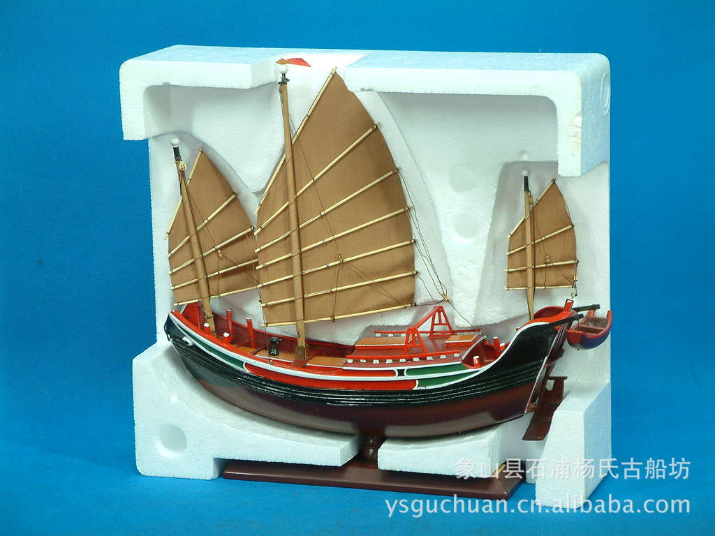 仿真古船帆船模型 手工木船 航海模型 传统手工艺品 绿眉毛图片_3