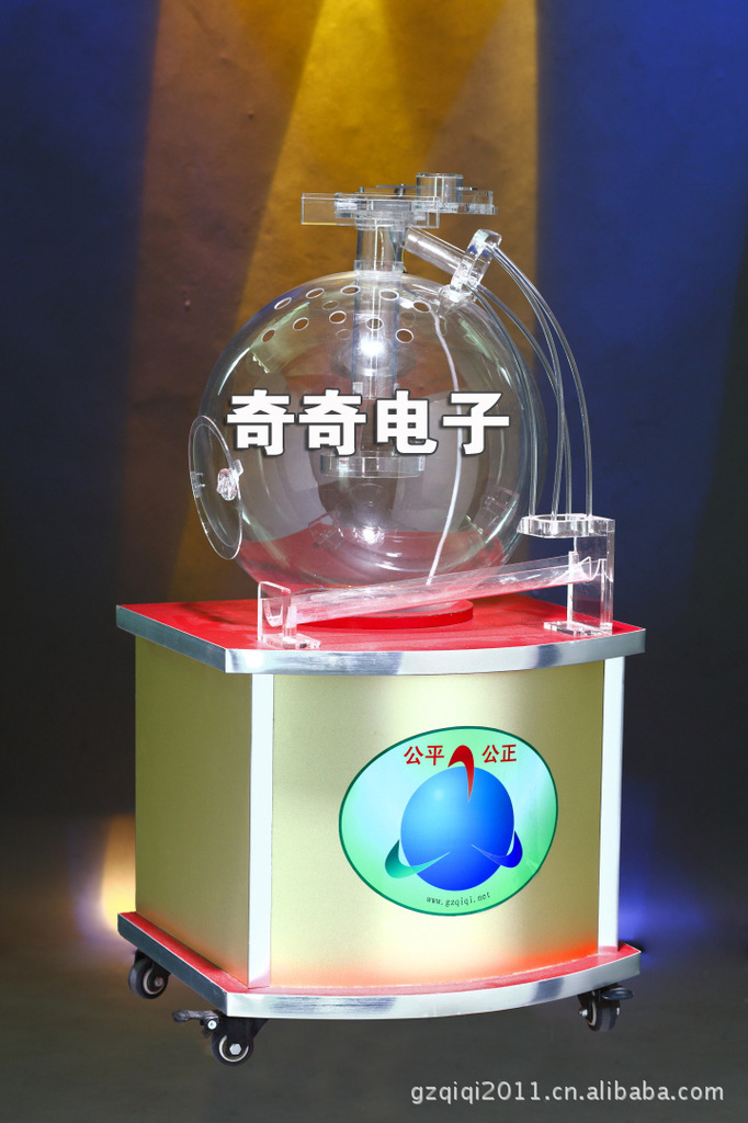 喷气式摇奖机pt350型,最多可放60个球的台式机