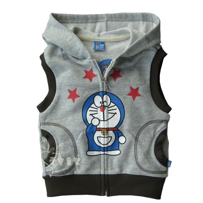2011年新款 <em>外贸童装</em> 叮当猫毛圈棉<em>马甲</em> 儿童背