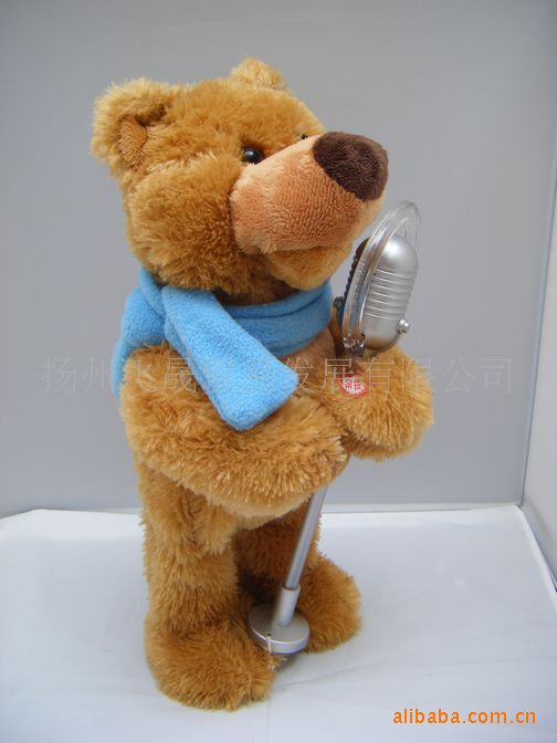 摆唱歌动嘴话筒熊、狗、驴 混批 可看视频图片