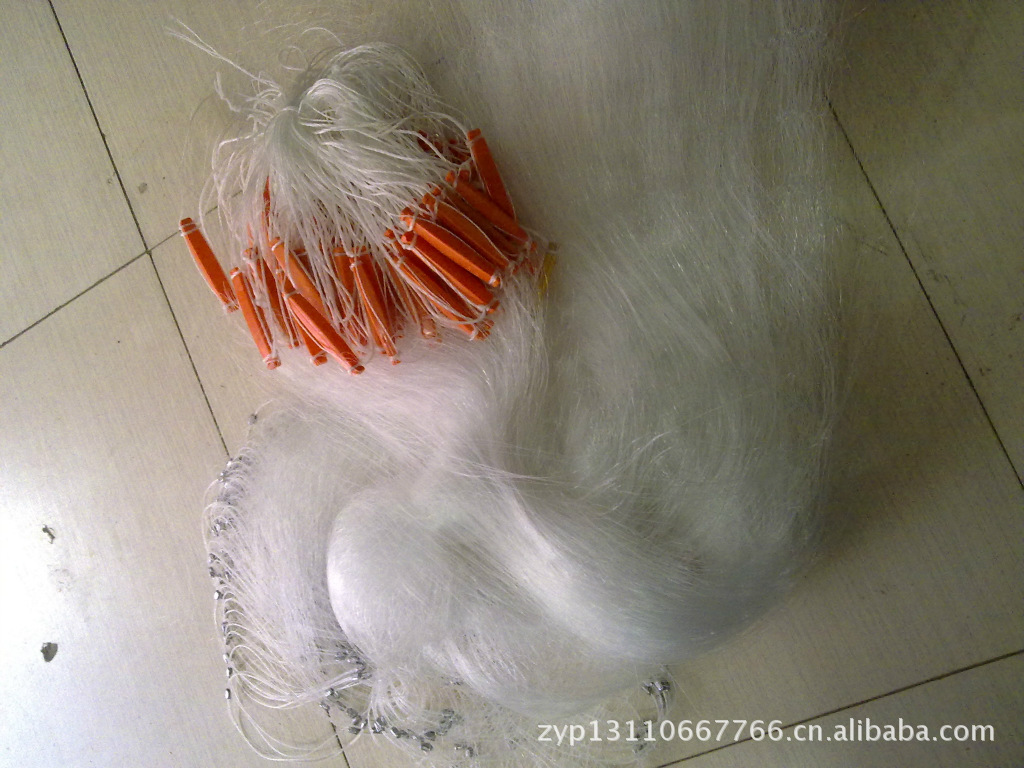 【尼龙单丝三层流刺网,1.5米高70米长10公分。