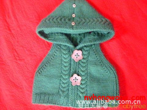 带<em>帽子</em>的<em>宝宝</em>背心<em>毛衣</em>的编织方法_luwangboju