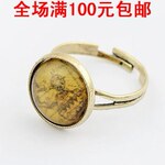 0710 欧美外贸复古饰品 手作 古代地图 小戒指 尾戒 戒指批发