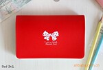 WC0007韩国可爱甜美蝴蝶结12卡位银行卡套卡包 卡夹大红色y45