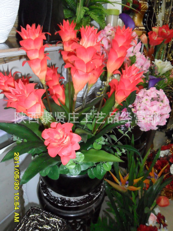 仿真花绢花假花小额批发【3头鸿运当头】【3