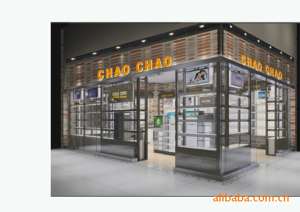 【专卖店展柜设计制作 优质板材 江苏木工 进口