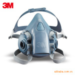 3M官方店 7502硅胶半面型防护面罩(中号) 10个/箱