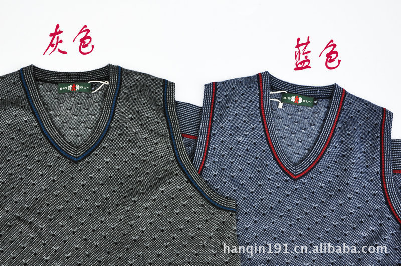 <em>批发</em>加肥加大特体胖大帅<em>男装</em>秋冬<em>马甲</em>羊毛衫背