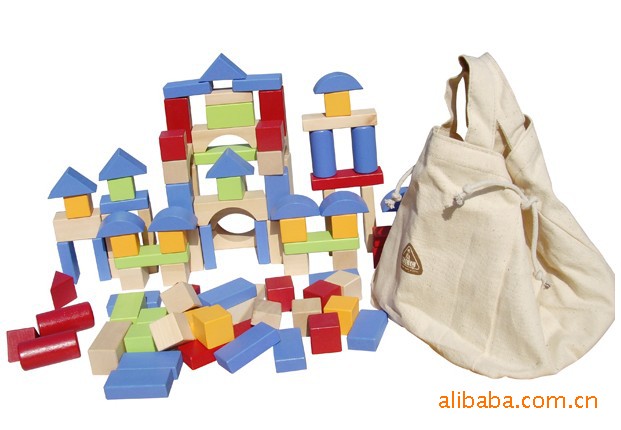 具 木质几何拼板 方形椴木益智玩具 各种形状配