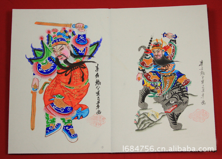中国非物质文化遗产民间艺术四川手工艺礼品绵竹年画岷元阁李方福