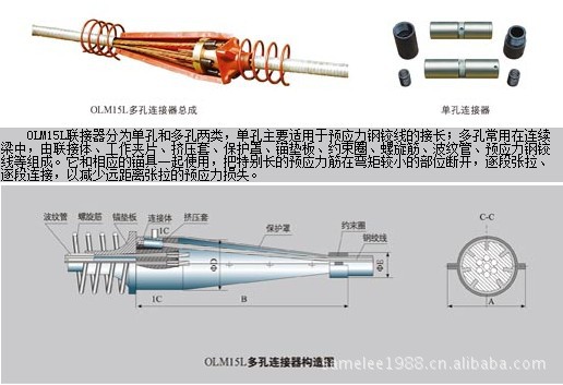 供应预应力连接器 钢绞线连接器 精轧螺纹钢连接器