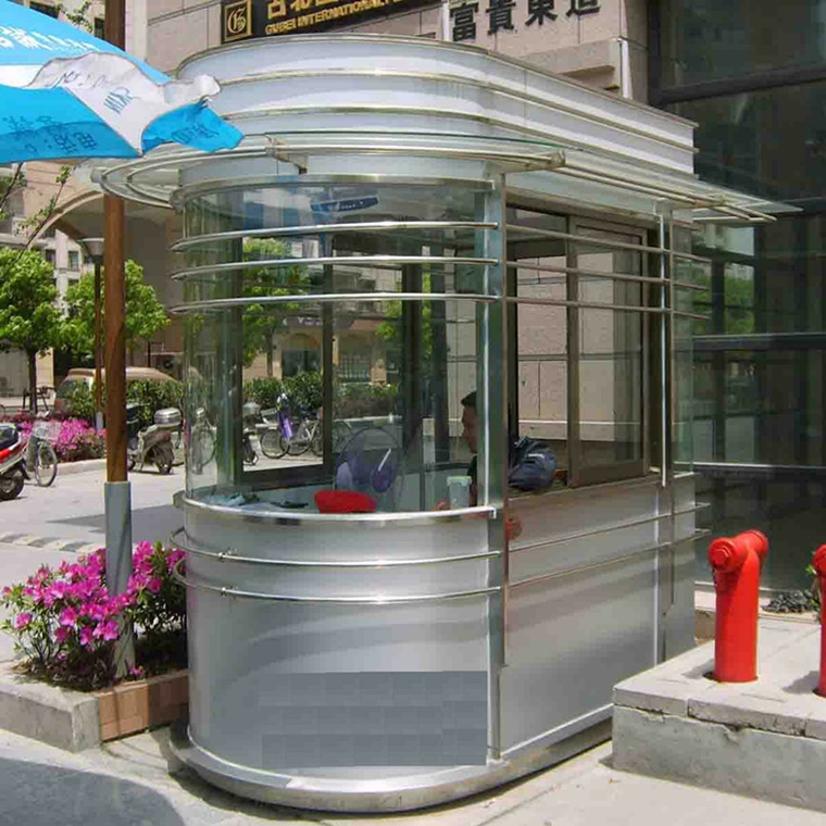 【不锈钢艺术保安亭 物业管理收费亭 交通岗亭