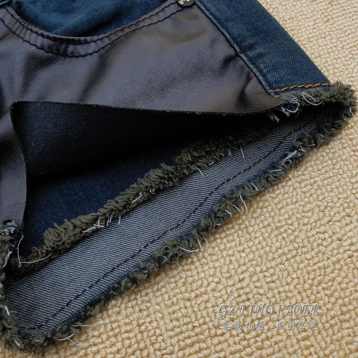 【冬款2012新款深色<em>牛仔短裤</em>打底靴裤热裤皮