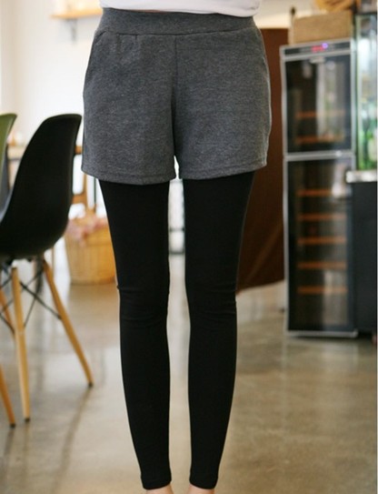 【秋冬新品韩国原单<em>女短裤裙</em> 羊毛绒加厚假两