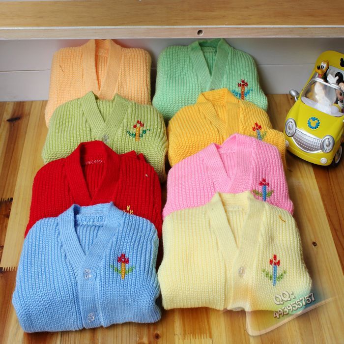 批发<em>毛衣</em>套装 纯色<em>0-3个月宝宝</em>弹力衫 尖领开衫