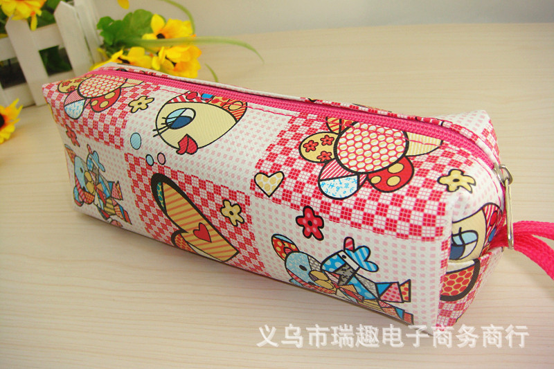 韩国可爱卡通桔子皮笔袋 学习用品笔袋批发图