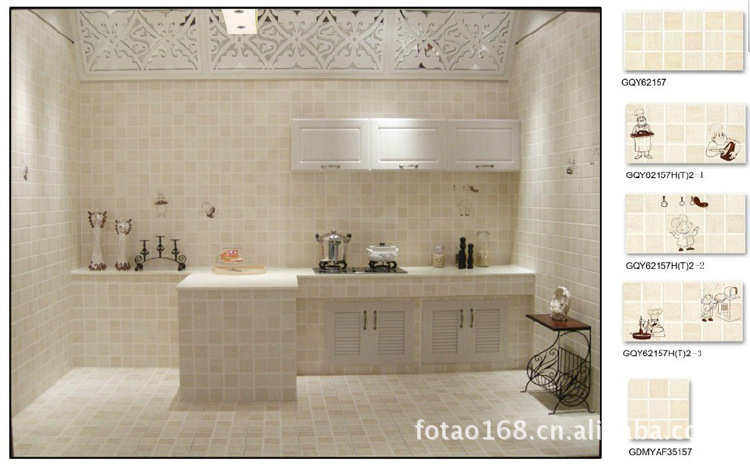 冠珠陶瓷 瓷片砖元素100 gqy62157 厨房卫生间