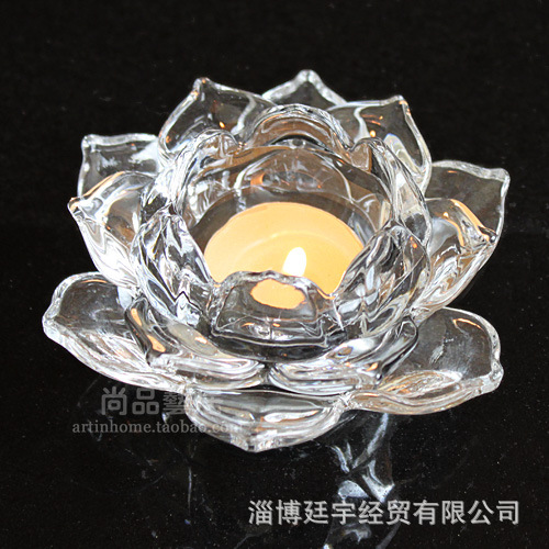 【莲花 烛台 高品质玻璃 适合酒吧 舞台 祈祷 西