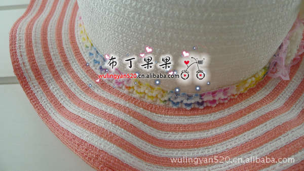 批发供应儿童帽子儿童草帽夏季遮阳帽防晒帽镂