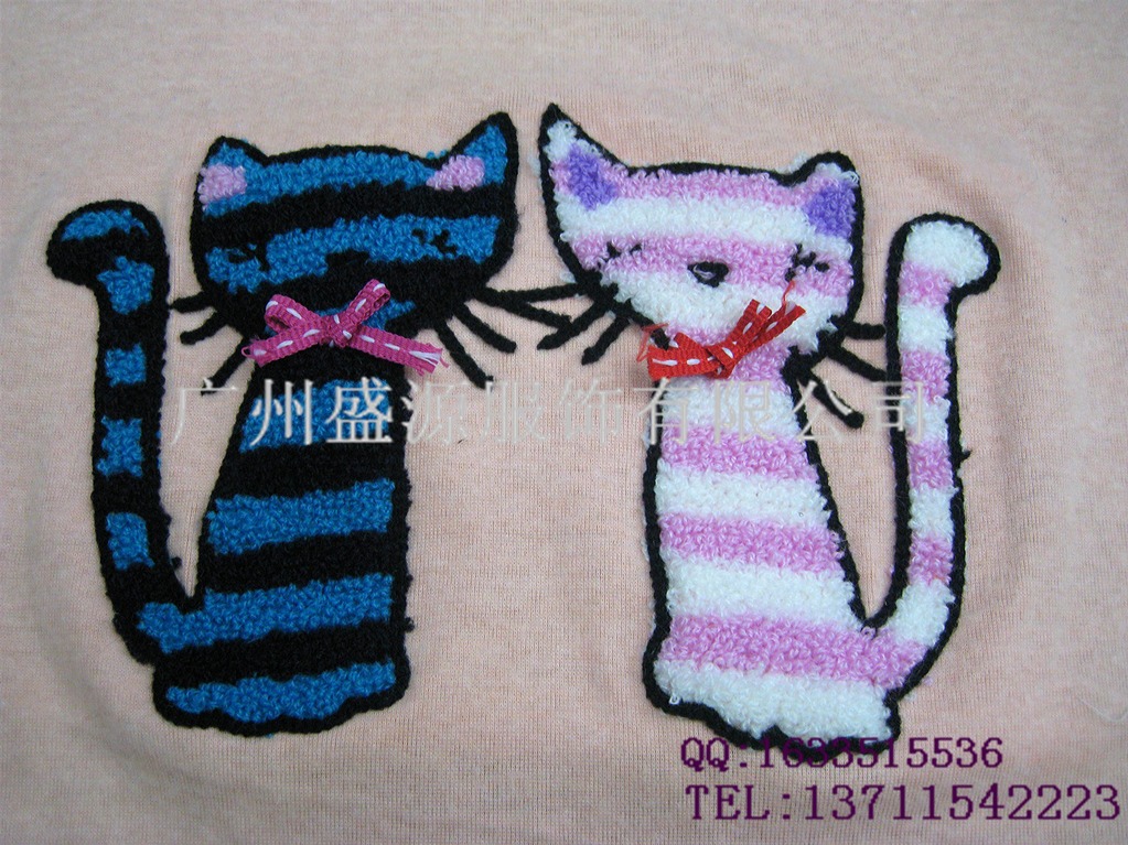 花边-女孩米奇 英文字母 精美毛巾绣 电脑绣 服