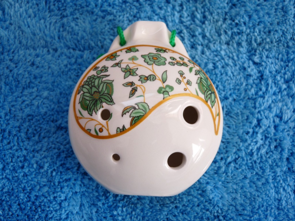 【新立陶笛批发6孔中音C调孔瓷笛买陶笛送教