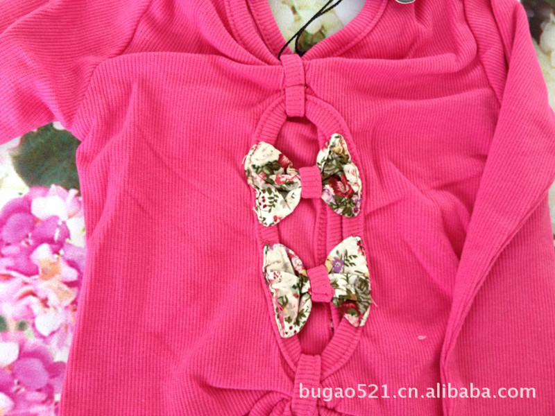 步高童装<em>批发</em> 自产自销 小露背蝴蝶结<em>小开衫</em> A