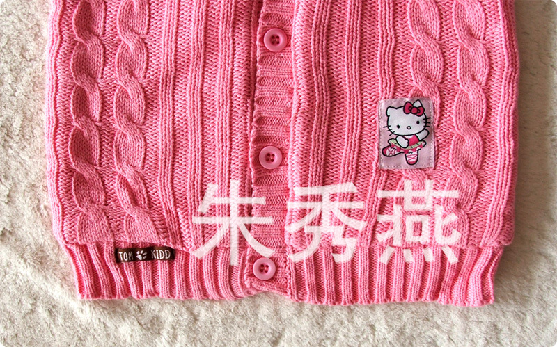 外贸原单童装 小童加厚连<em>帽毛衣马甲</em> 挂绒里 开