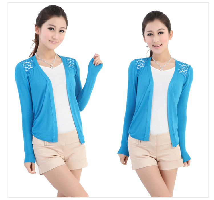 【QZ23春夏后背<em>缕空</em>针织<em>开衫</em>披肩防晒空调衫