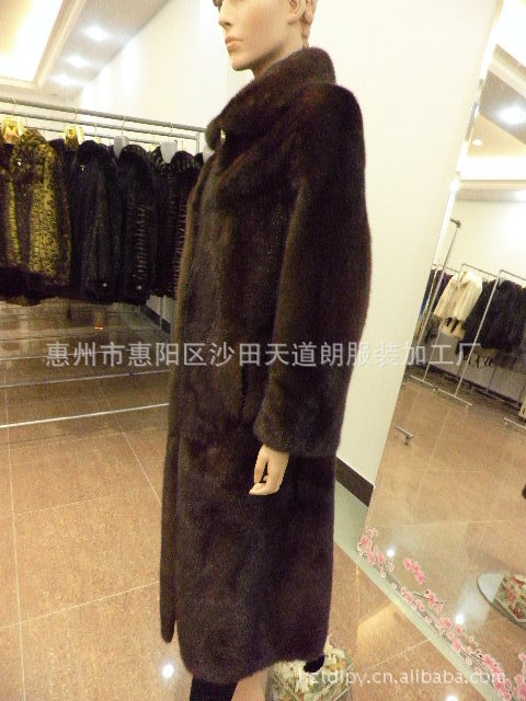 <em>女士长款</em>皮草<em>貂皮大衣</em> 时尚貂皮外套 进口水貂