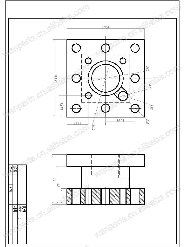 供应 宝鸡机床配件 cs6140 方刀台 图号:4041