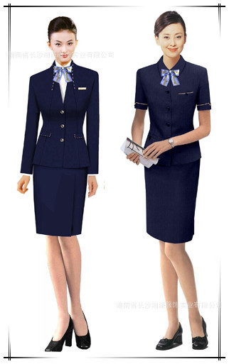 【专业订做航空服 空姐 空乘员 职业套装 夏款【