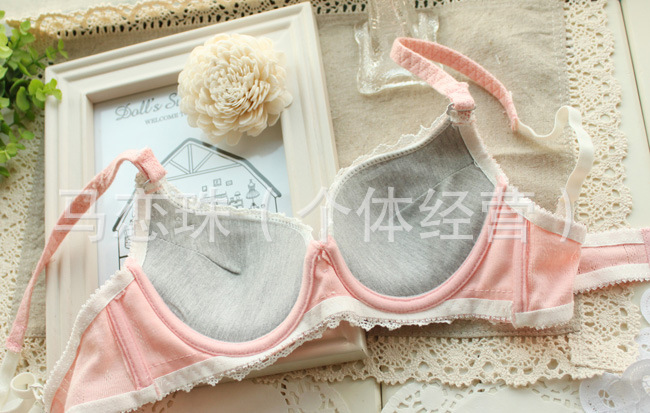【<em>340</em>新款棉纱透气少女日系内衣 批发<em>文胸</em>套装