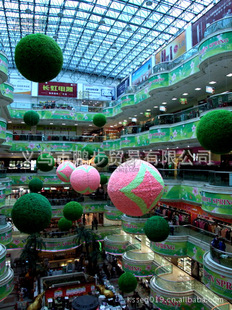 批发采购仿真植物-仿真米兰草球 商场中厅装饰