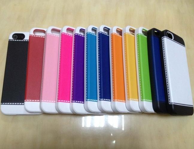 【iphone5手机壳 苹果5代双色外壳 PC保护壳 